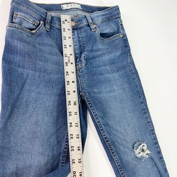 We The Free Skinny Jeans Women's 27 Blue Ripped Fringe Distressed Frayed Denim - Picture 6 of 10